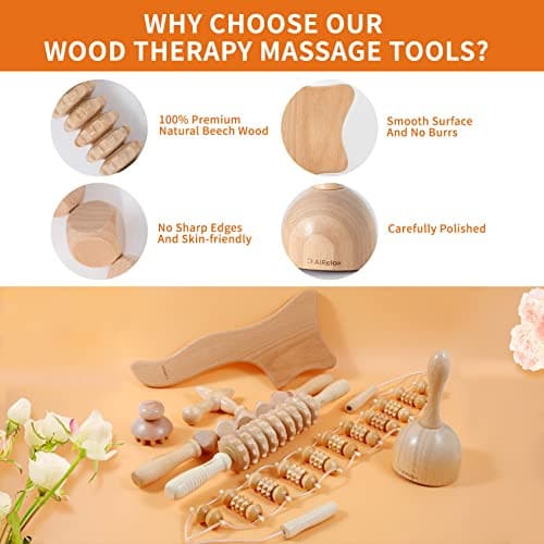  Body 5 Cube Roller Massage Wood Tool, Colombian woodtherapy :  Health & Household