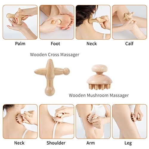  Body 5 Cube Roller Massage Wood Tool, Colombian woodtherapy :  Health & Household